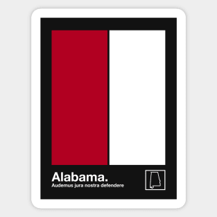 Alabama State Flag  // Original Minimalist Artwork Poster Design Sticker